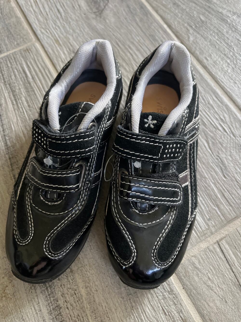 Swissies black silver toddler sneakers size EU 30/US12-12.5